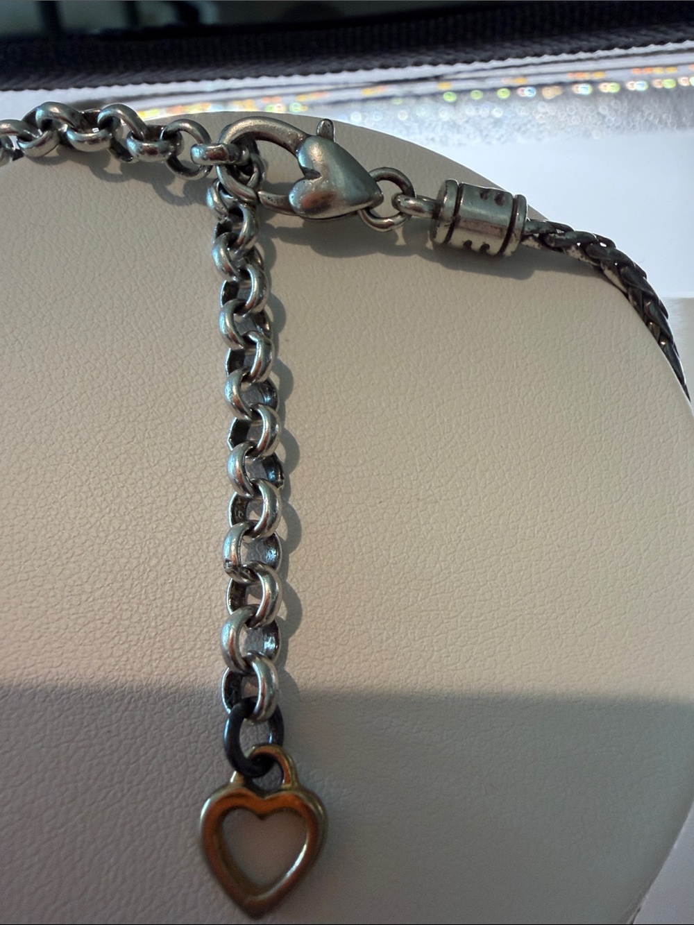 Brighton Contempo Two-Tone Reversible Heart Necklace JN5413 - Picture 3 of 6
